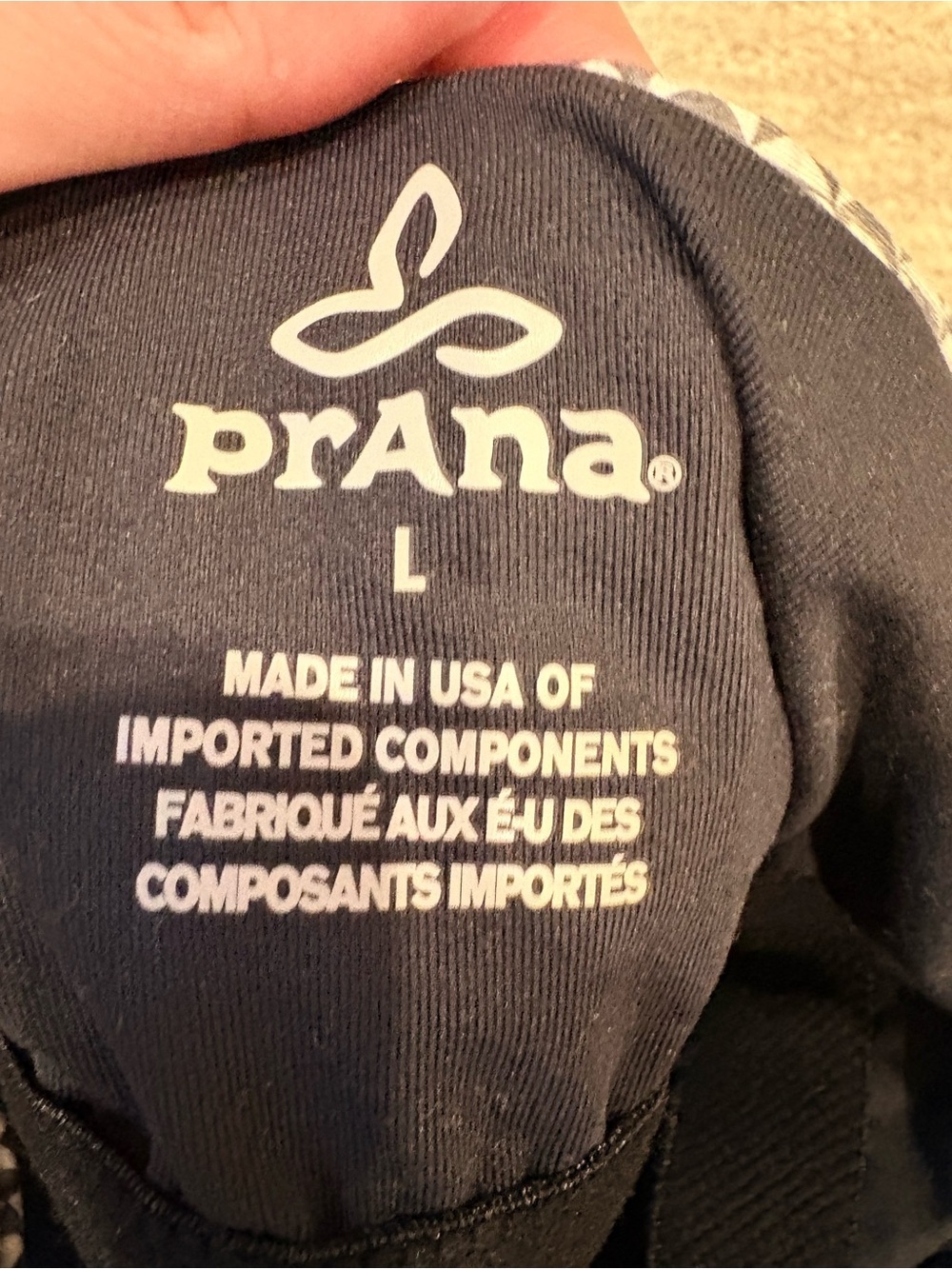 prAna Geometric Cross-Back Performance Tank Top size large - Picture 4 of 9